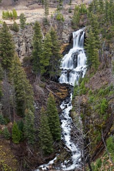 View of Undine Falls in Yellowstone National Park.