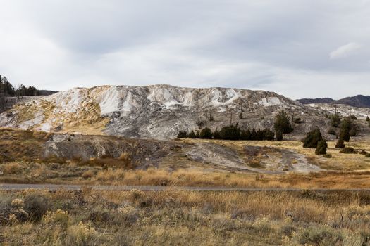 Mammoth Hot Springs in Yellowstone National Park.