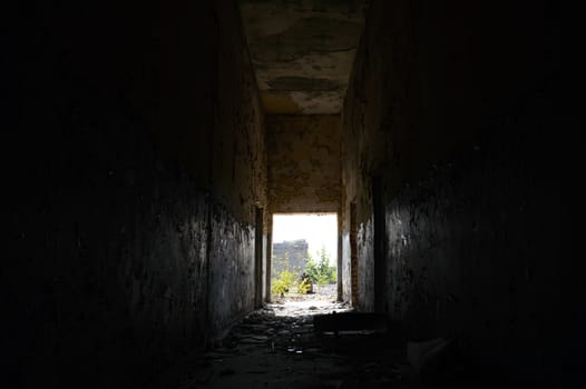 ruins of a very heavily polluted industrial factory, industrial series