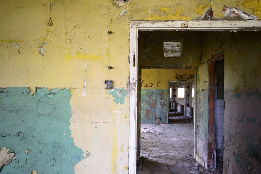 ruins of a very heavily polluted industrial factory, industrial series