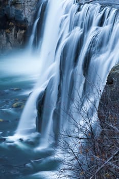 Detail of Upper Messa Falls in Idaho, USA.