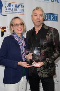 Sharon Stone, Chaz Dean at the Associates for Breast and Prostate Cancer Studios Annual Mother's Day Luncheon, Four Seasons Hotel, Beverly Hills, CA 05-10-17