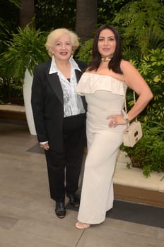 Mercedes Javid and mother Vida at the Associates for Breast and Prostate Cancer Studios Annual Mother's Day Luncheon, Four Seasons Hotel, Beverly Hills, CA 05-10-17