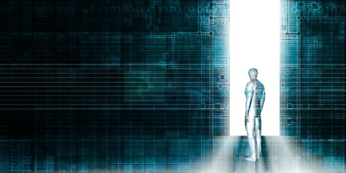 Digital Portal Gateway Access Door or Doorway to Technology