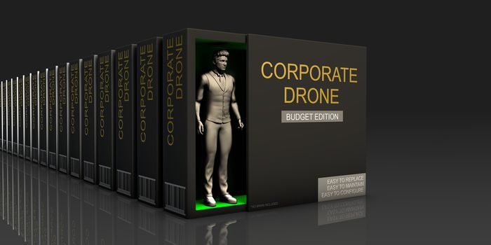 Corporate Drone Endless Supply of Labor in Job Market Concept