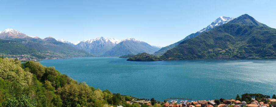 Pianello del Lario, Lake of Como, Italy: Panorama of the Lake of Como from the Mountains