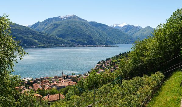 Pianello del Lario, Lake of Como, Italy: Panorama of the Lake of Como from the Mountains