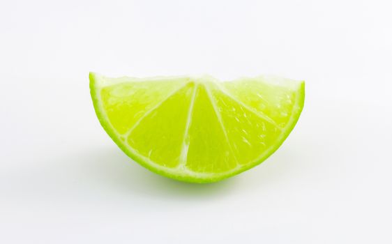 green lime lemon isolated on white