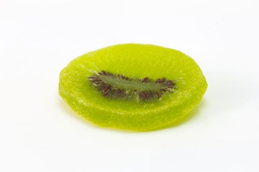 Dried Kiwi isolated on white, dried kiwi fruit