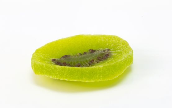 Dried Kiwi isolated on white, dried kiwi fruit