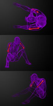 3d rendering medical illustration of the humerus bone