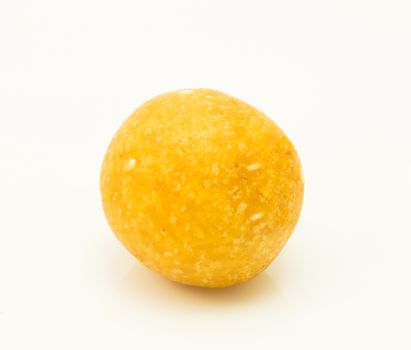 ball fried snack isolated on white background