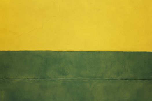 abstract building wall, two color wall, orange green yellow wall