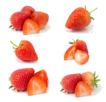 fresh strawberry isolated on white background