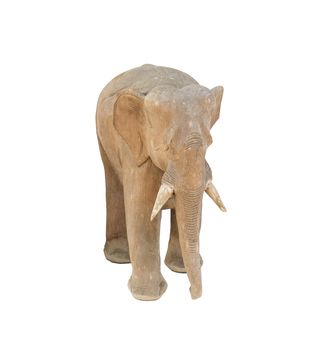 wood craft asia elephant sculpture, handmade wood elephant