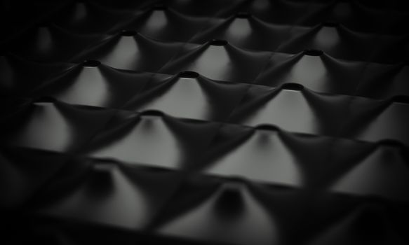 abstract black background panel close up 3d rendering