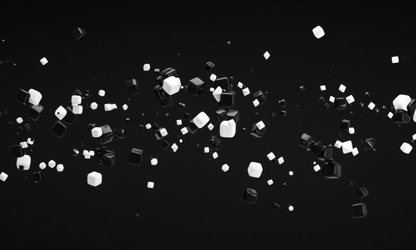 abstract black and white background 3d rendering