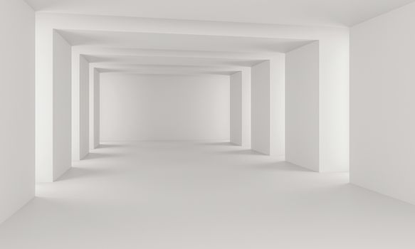 white interior hall room