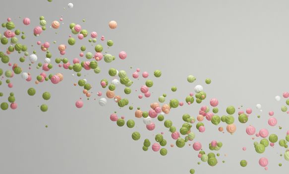 Pastel color candy background pink and green,  lovely pastel background 3d rendering