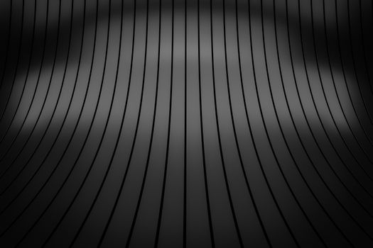 Black curve board background 3d rendering