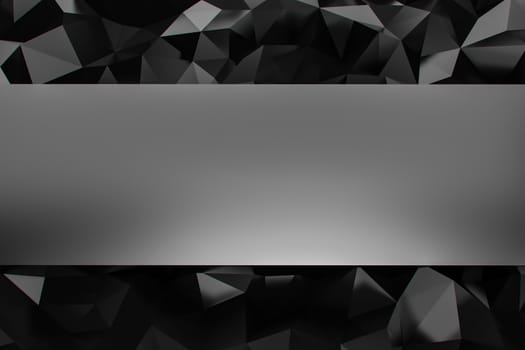 abstract black modern lowpoly background 3d rendering