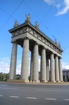 St. Petersburg, Russia, August 17, 2016 The Triumphal Arch 