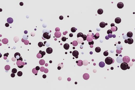 Abstract purple indigo background modern shape  object float in the air,blowing particle 3d rendering