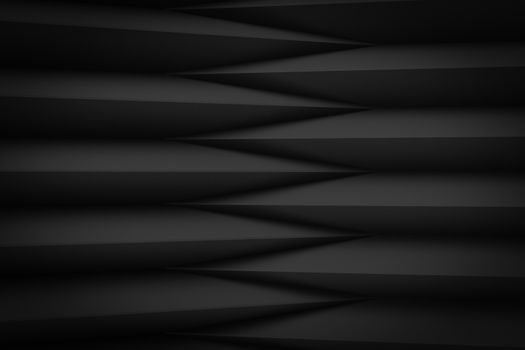 black zig zag layout  background 3d render