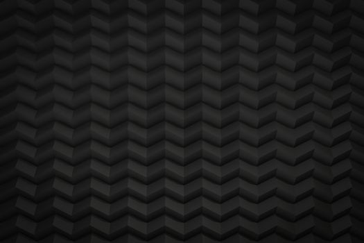 black zig zag saw background with copy space 3d render