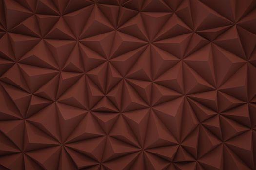 Abstract red marsala low poly background with copy space 3d render