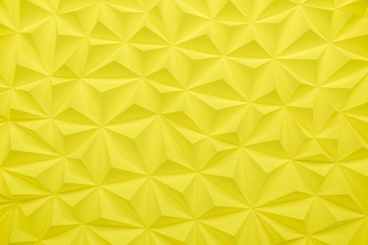 Abstract yellow low poly background with copy space 3d render