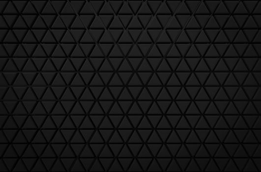 pixel triangle black grid background 3d render with copy space
