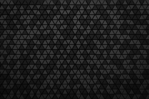 pixel triangle black grid background 3d render with copy space