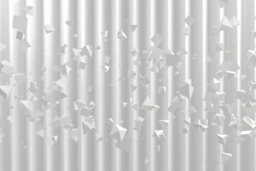 abstract triangle particle background 3d render