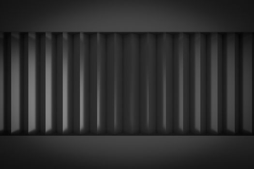 Metal container background 3d render