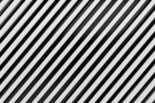 black siding oblique line layout metal material background 3d render