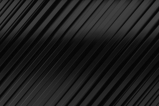 black siding oblique line layout metal material background 3d render