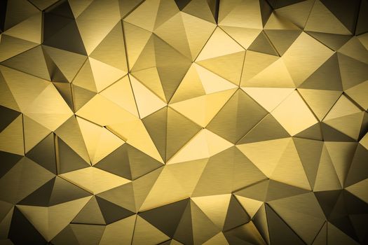 metal triangle mosaic background 3d render