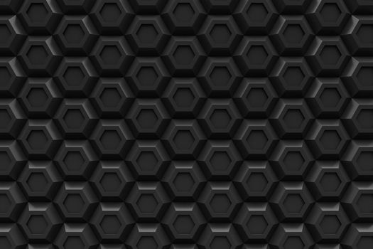 black hexagon Honeyomb modern technology black abstract 3d  background