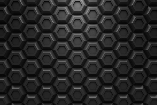 black hexagon Honeyomb modern technology black abstract 3d  background