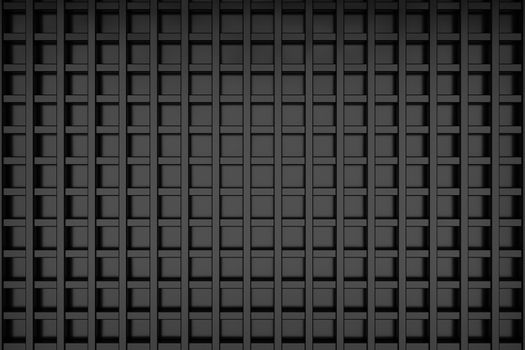 square line grid background metal matrial 3d rendering