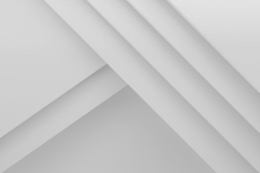 white stack paper material layer background 3d render