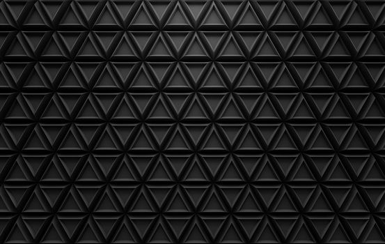 abstract black triangle pattern background 3d rendering