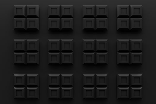 black square block box  modern technology black abstract 3d  background
