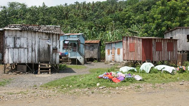 Village Ribeira Afonso, Sao Tome and Principe, Africa
