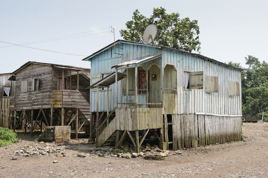 Village Ribeira Afonso, Sao Tome and Principe, Africa