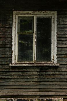window of the old wooden house