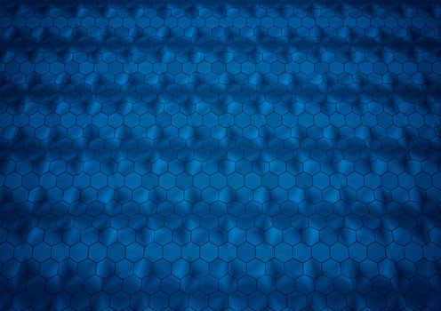 Abstract honeycomb background 3d illustration or backdrop. 3D rendering.