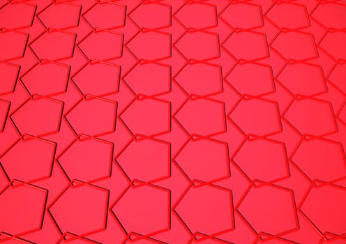 Abstract shape pattern plastic background. 3D rendering.