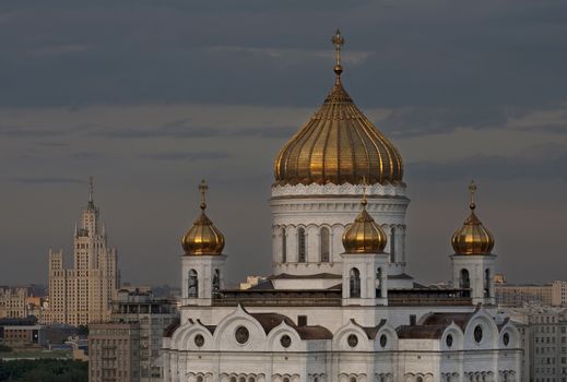 Great Moscow Christ the Savior Cathedral in the evening.